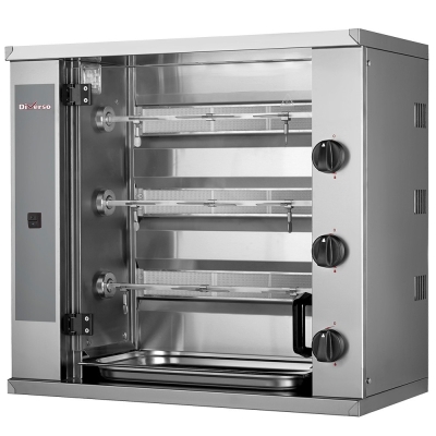 Rôtissoire à poulets gaz, 3 broches (9 poulets) SMALL WR-RVGS-G3